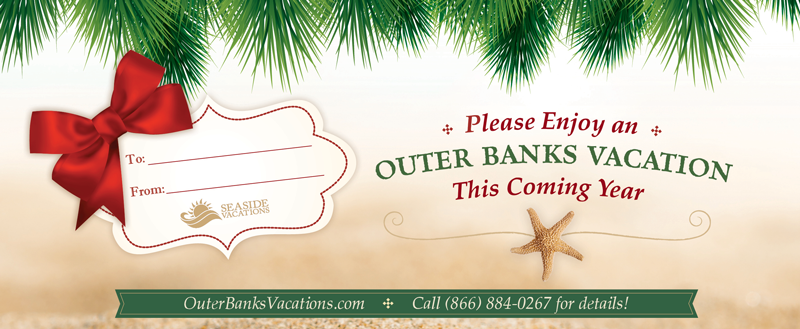 Seaside Vacations Gift Certificate for Christmas Seaside Vacations Gift Certificate for Christmas