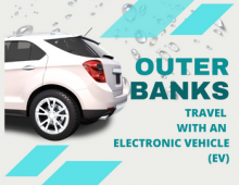 Outer Banks Travel With an EV Teaser White SUV against white background; Outer Banks Travel With an EV Teaser
